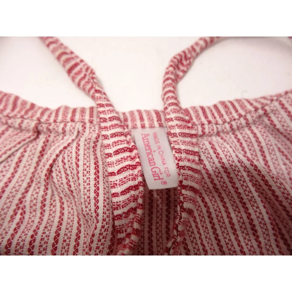 American Girl Kirsten Meet Apron Historical Retired Accessory Red White Striped